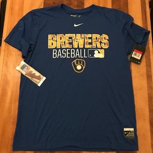 Milwaukee Brewers Nike Drifit Shirt - NWT - Size L